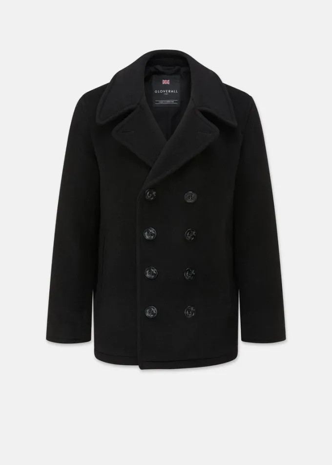 Peacoats*Gloverall Admiralty Peacoat FC Black