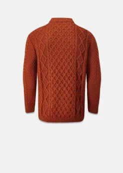 Knitwear & Tops*Gloverall Aran Jumper Burnt Orange