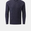 Knitwear & Tops*Gloverall Aran Jumper Navy