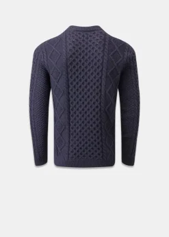 Knitwear & Tops*Gloverall Aran Jumper Navy