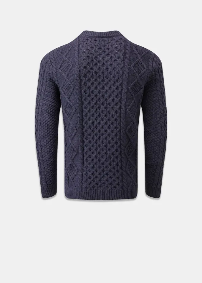 Knitwear & Tops*Gloverall Aran Jumper Navy