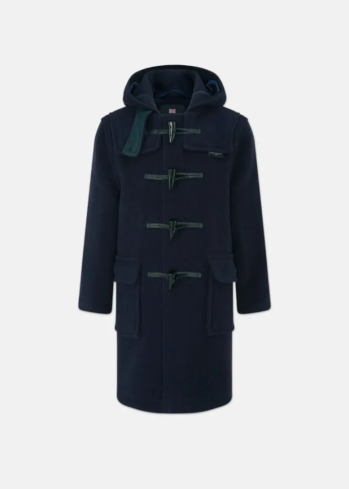 Children*Gloverall Children's Herringbone Wool Duffle Coat Navy