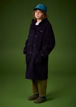 Children*Gloverall Children's Herringbone Wool Duffle Coat Navy
