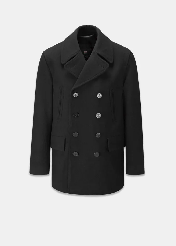 Peacoats*Gloverall Churchill Peacoat Black
