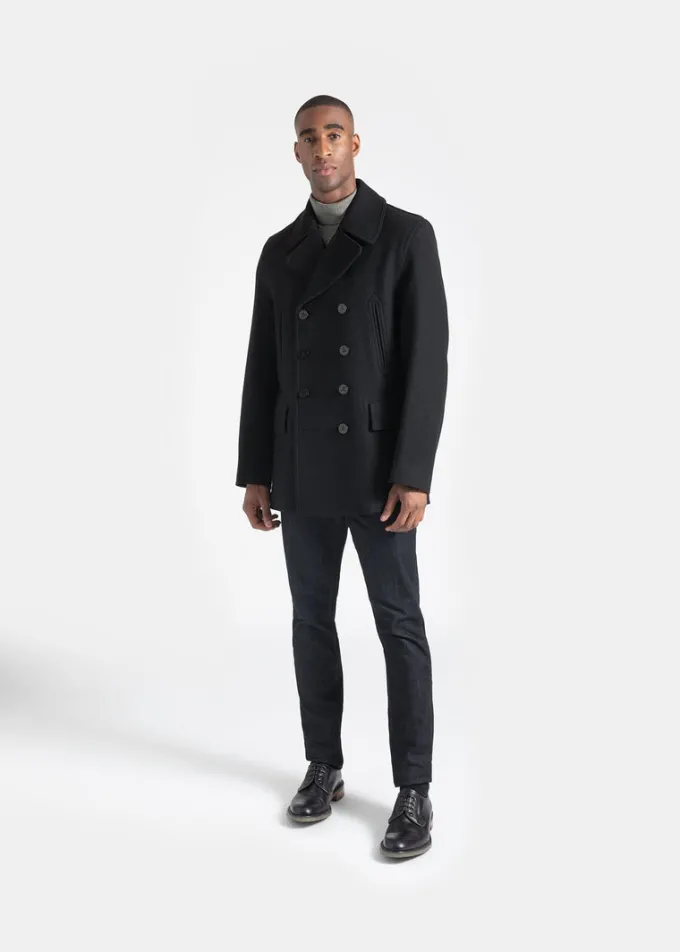 Peacoats*Gloverall Churchill Peacoat Black