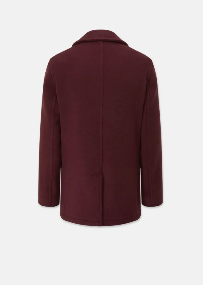 Peacoats*Gloverall Churchill Peacoat FC Burgundy