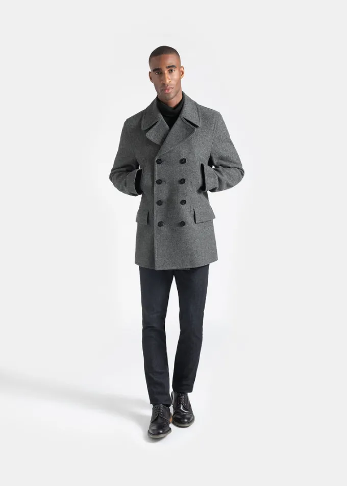 Peacoats*Gloverall Churchill Peacoat Grey