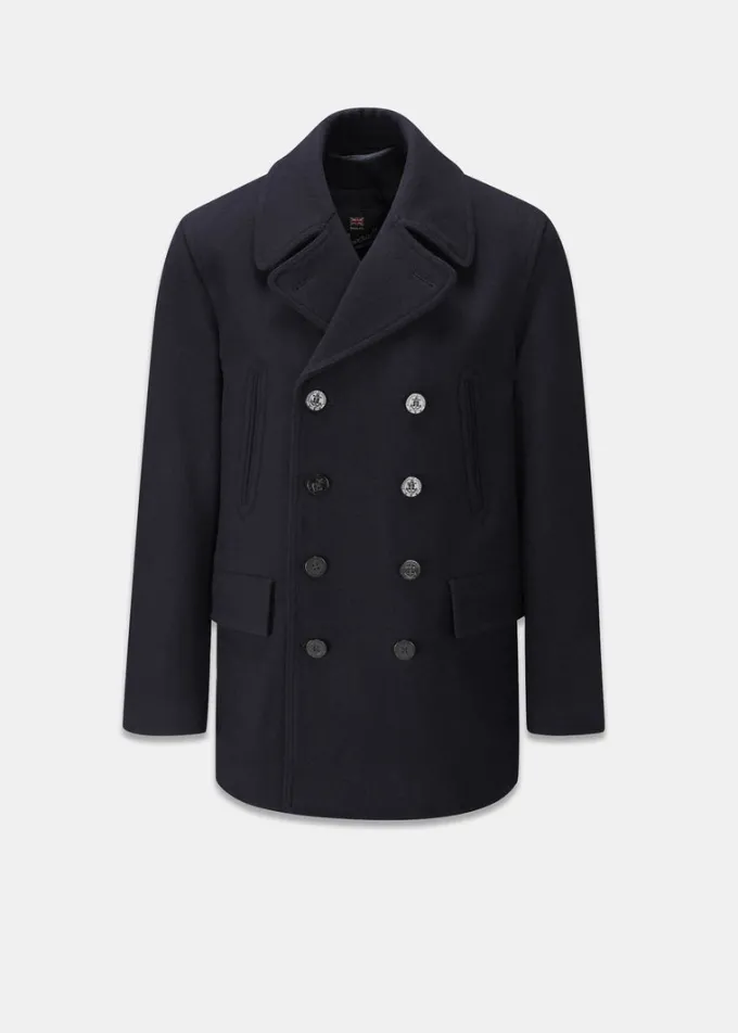 Peacoats*Gloverall Churchill Peacoat Navy