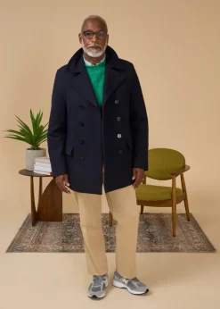 Peacoats*Gloverall Churchill Peacoat Navy