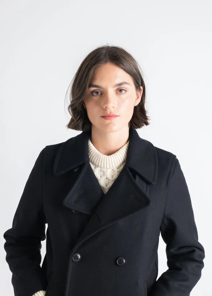Peacoats*Gloverall Ellen Peacoat Black