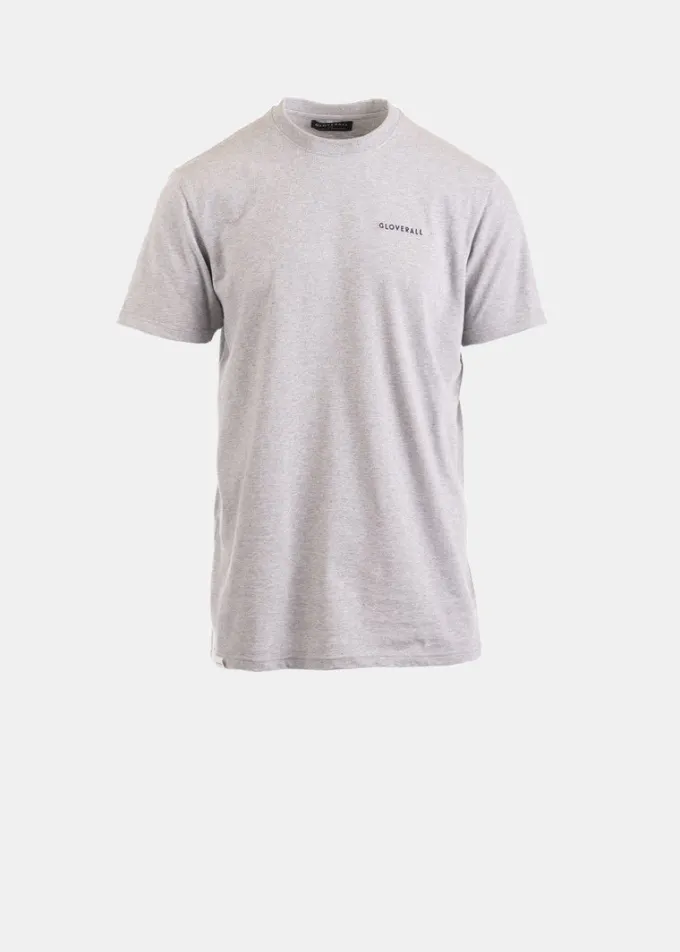 Knitwear & Tops*Gloverall Embroidered Organic Cotton T-Shirt Grey