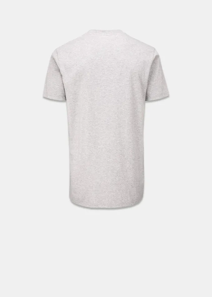 Knitwear & Tops*Gloverall Embroidered Organic Cotton T-Shirt Grey