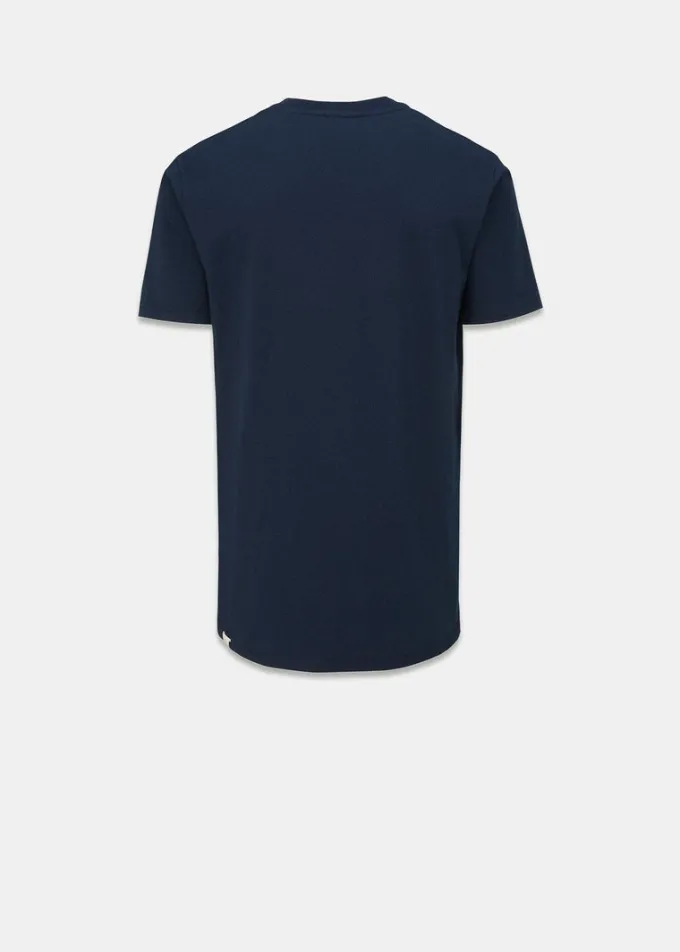 Knitwear & Tops*Gloverall Embroidered Organic Cotton T-Shirt Navy