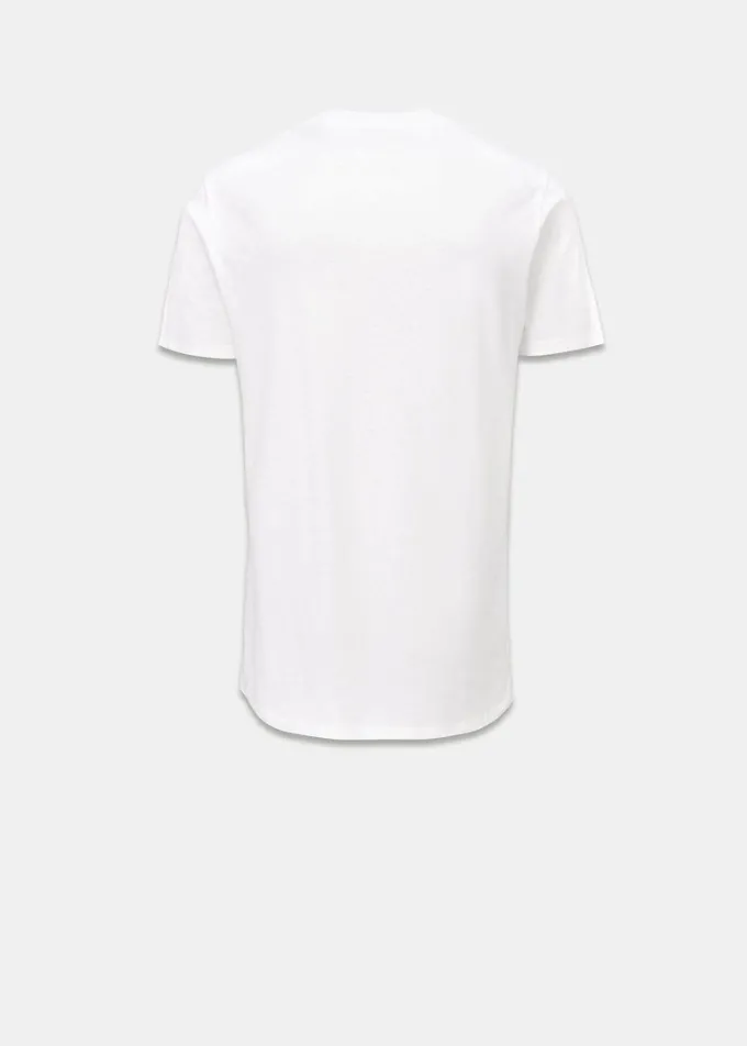 Knitwear & Tops*Gloverall Embroidered Organic Cotton T-Shirt White