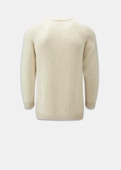 Knitwear & Tops*Gloverall Fisherman Jumper Ecru