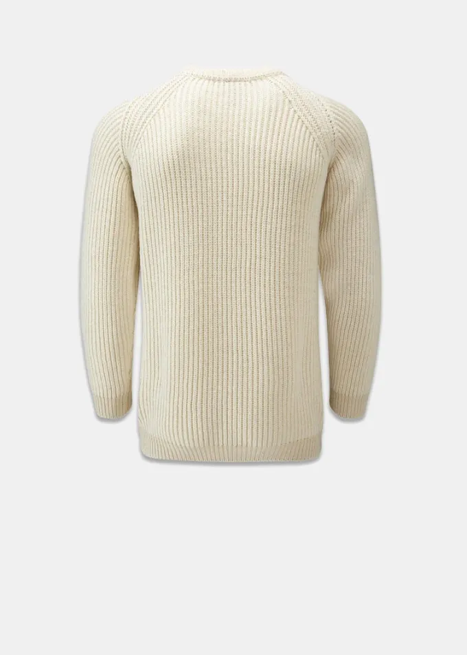 Knitwear & Tops*Gloverall Fisherman Jumper Ecru