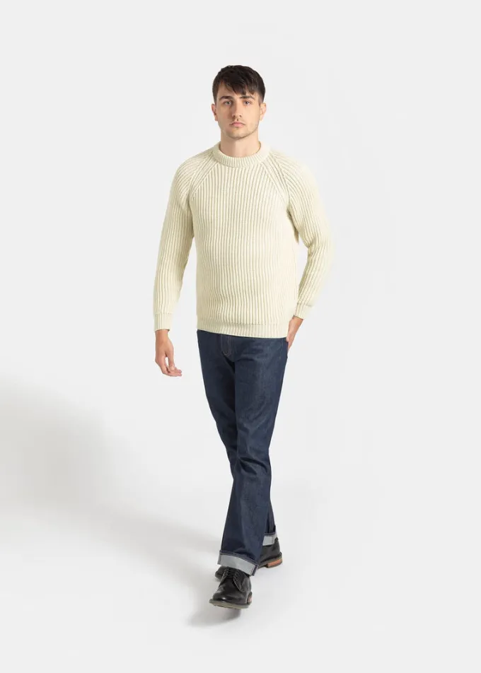 Knitwear & Tops*Gloverall Fisherman Jumper Ecru