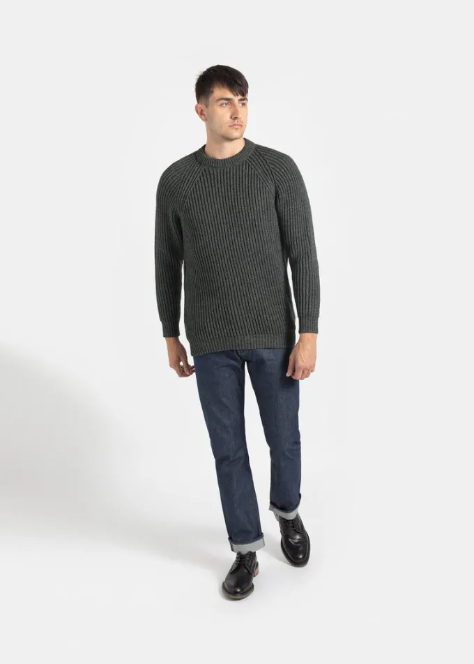 Knitwear & Tops*Gloverall Fisherman Jumper Grey
