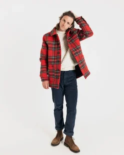 Jackets*Gloverall George Jacket Royal Stewart Black