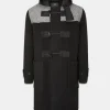 Duffle Coats*Gloverall Herringbone Contrast Monty Duffle Coat Black