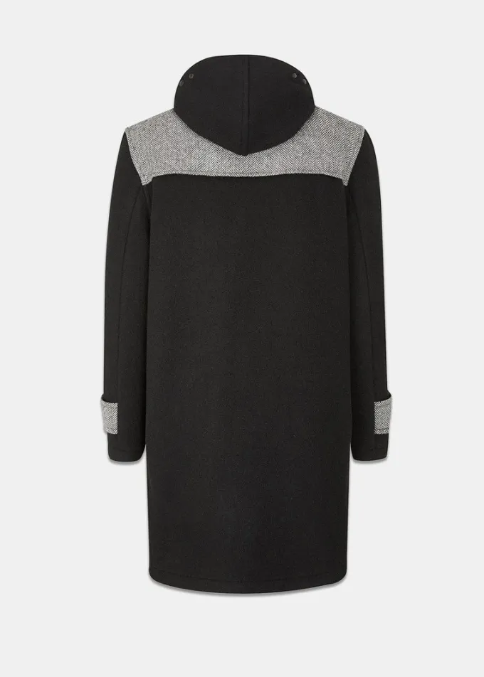 Duffle Coats*Gloverall Herringbone Contrast Monty Duffle Coat Black