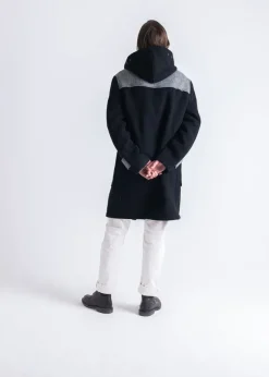 Duffle Coats*Gloverall Herringbone Contrast Monty Duffle Coat Black