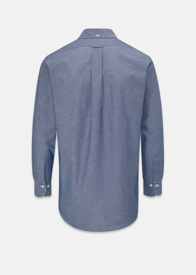 Knitwear & Tops | Shirts*Gloverall Jakes Shirts Navy Chambray Shirt