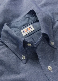 Knitwear & Tops | Shirts*Gloverall Jakes Shirts Navy Chambray Shirt