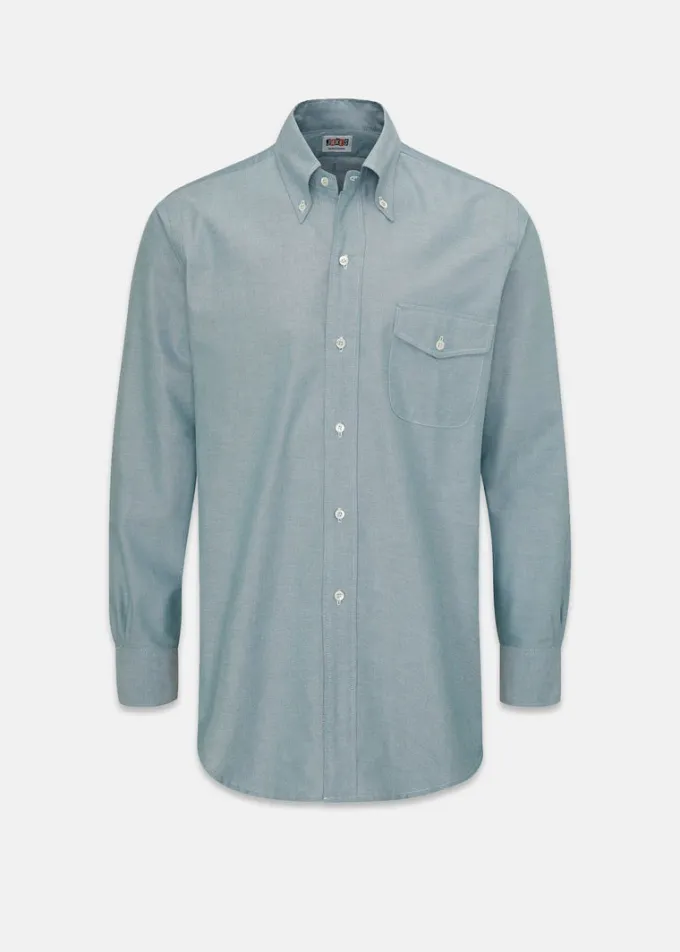 Shirts | Knitwear & Tops*Gloverall Jakes Shirts Pale Green Oxford Shirt