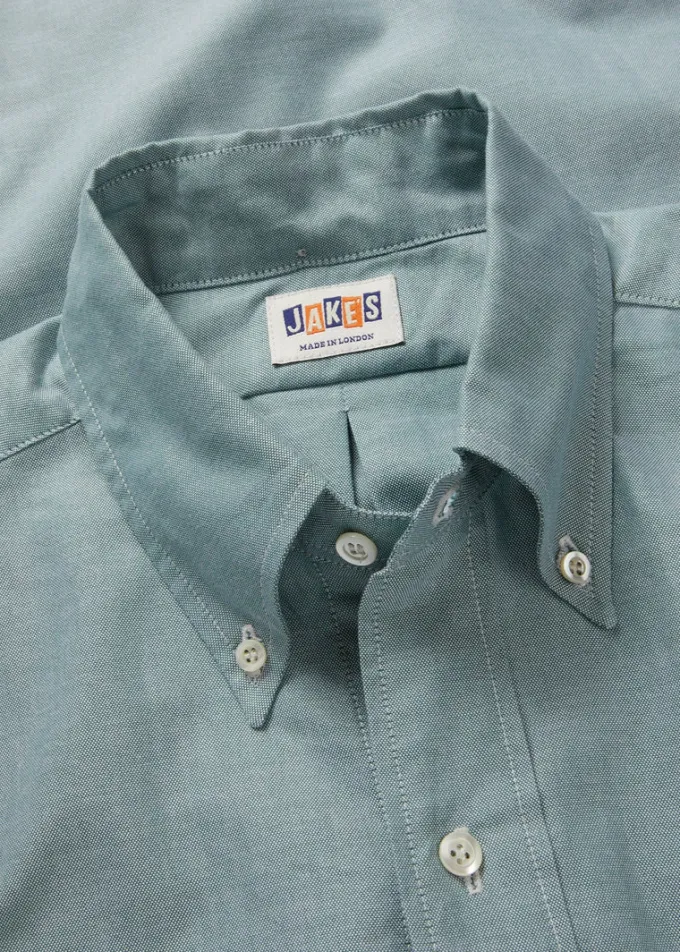 Shirts | Knitwear & Tops*Gloverall Jakes Shirts Pale Green Oxford Shirt