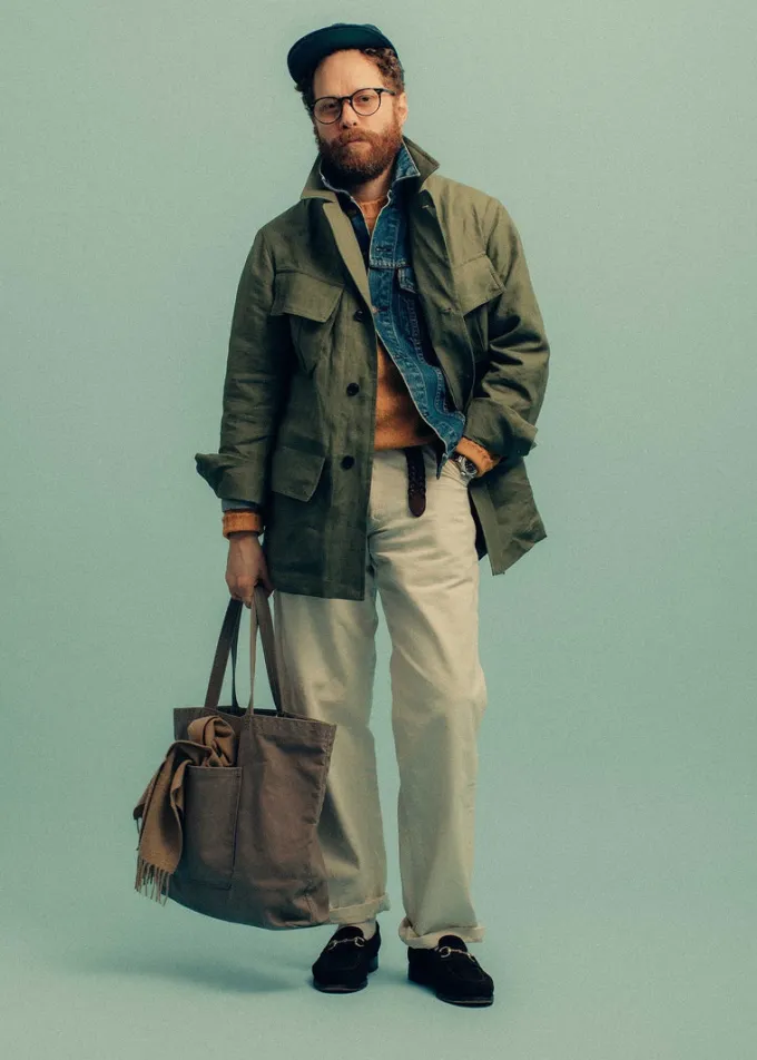 Jackets*Gloverall Keats Safari Jacket Khaki
