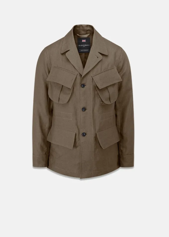 Jackets*Gloverall Keats Safari Jacket Tobacco