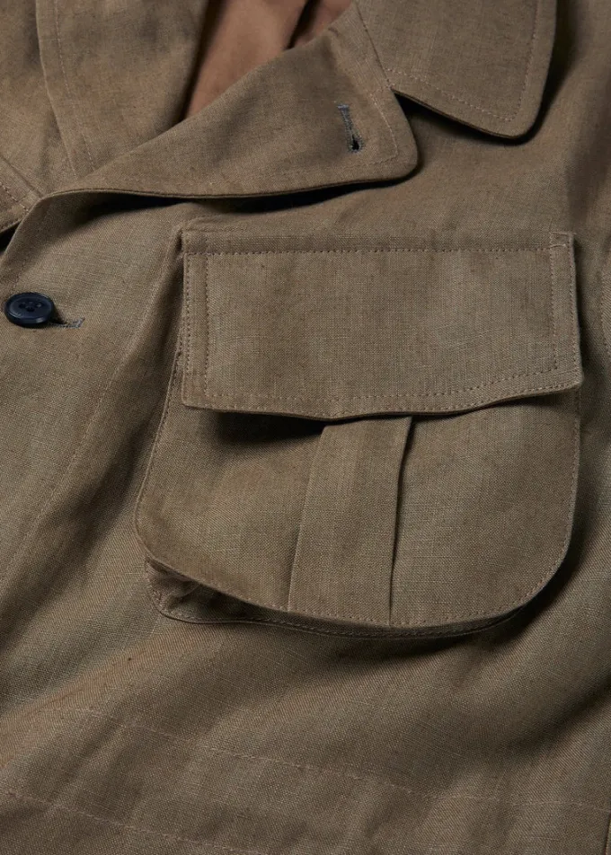Jackets*Gloverall Keats Safari Jacket Tobacco