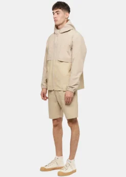 Jackets*Gloverall Les Basics X Le Short Hooded Jacket Stone