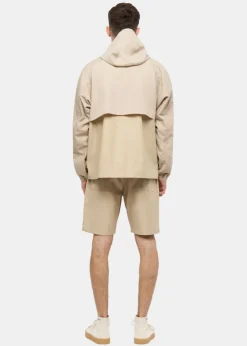 Jackets*Gloverall Les Basics X Le Short Hooded Jacket Stone