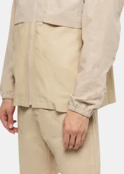 Jackets*Gloverall Les Basics X Le Short Hooded Jacket Stone
