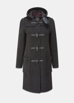 Duffle Coats*Gloverall Long Panelled Duffle Coat Charcoal