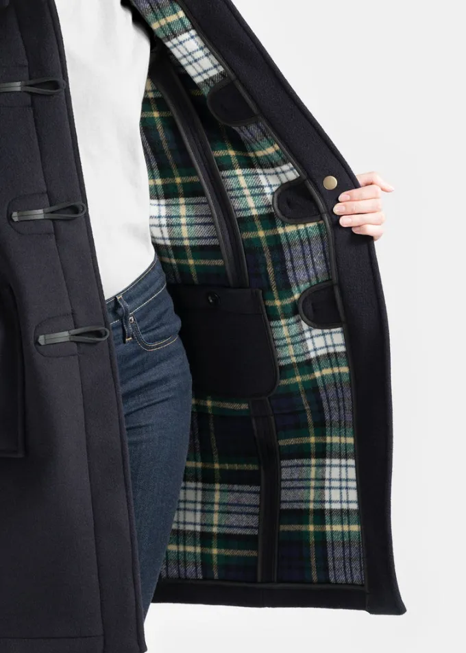 Duffle Coats*Gloverall Long Slim Fit Duffle Coat Navy Dress Gordon