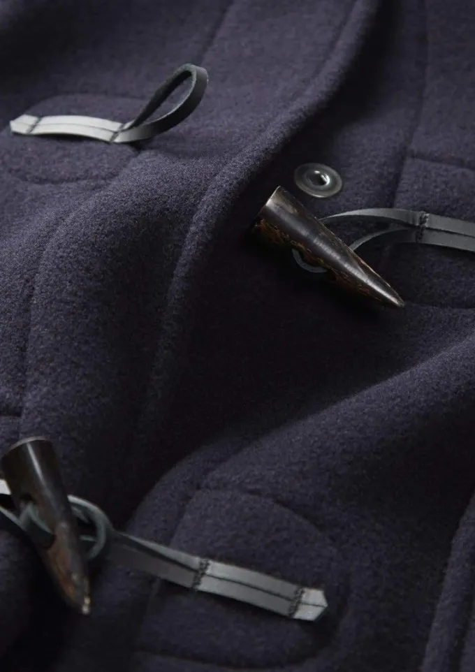 Duffle Coats*Gloverall Long Slim Fit Duffle Coat Navy Dress Gordon