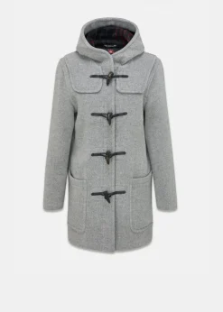 Duffle Coats*Gloverall Melissa Mid Duffle Coat Silver
