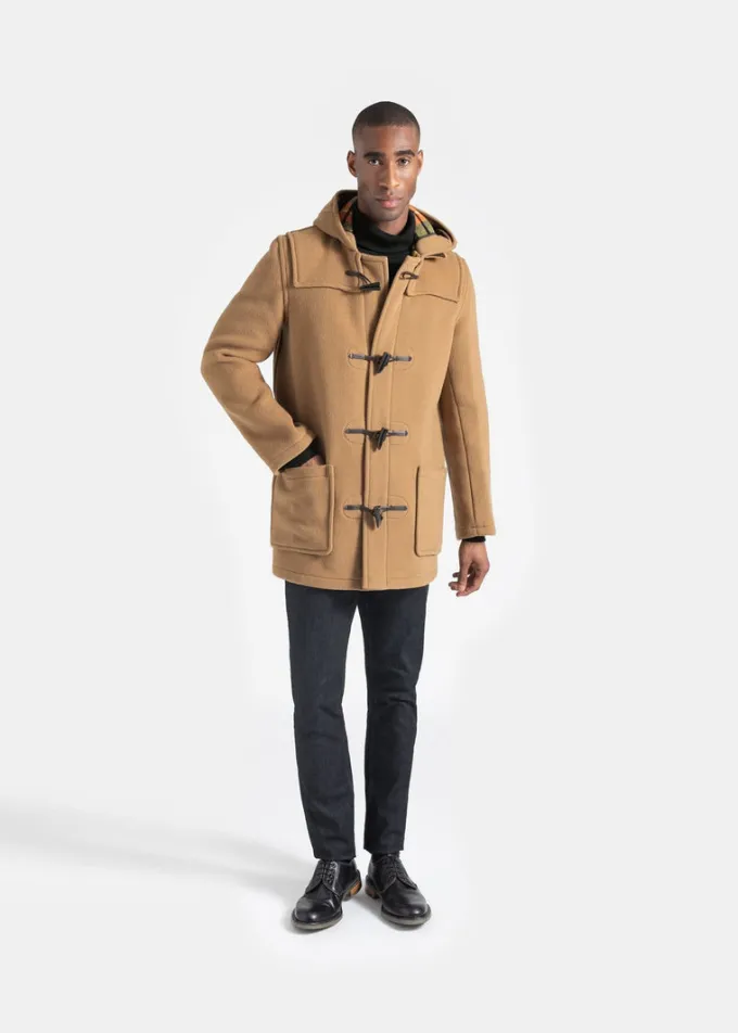 Duffle Coats*Gloverall Mid Length Duffle Coat Camel Buchanan