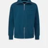 Knitwear & Tops*Gloverall Military Zip Sweatshirt Teal