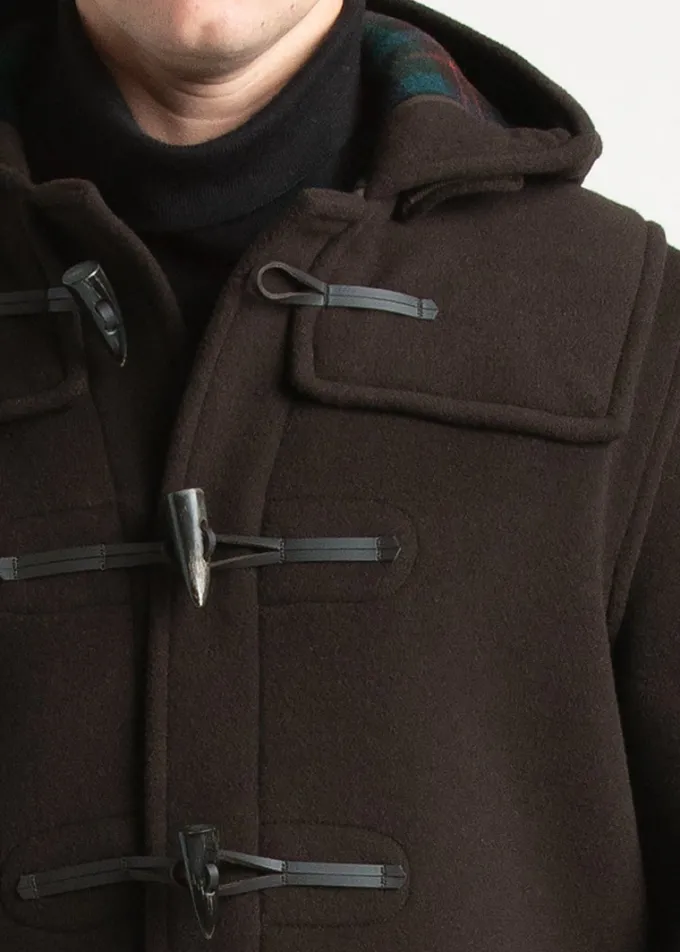 Duffle Coats*Gloverall Morris Duffle Coat Brown Tartan