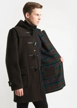 Duffle Coats*Gloverall Morris Duffle Coat Brown Tartan
