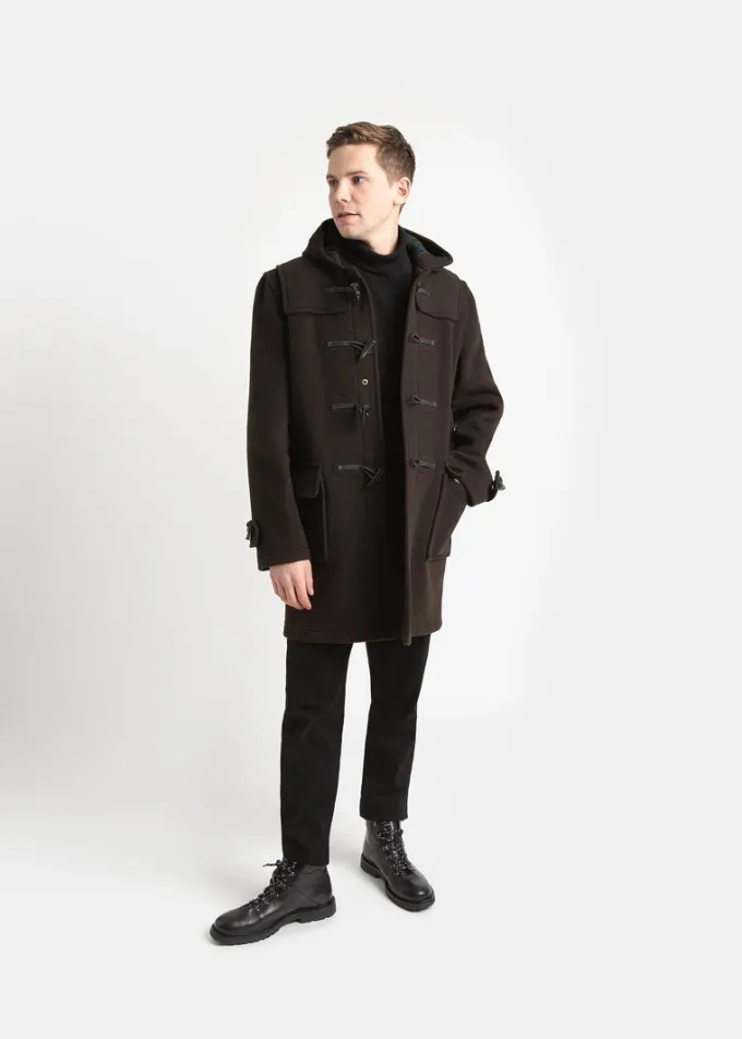 Duffle Coats*Gloverall Morris Duffle Coat Brown Tartan