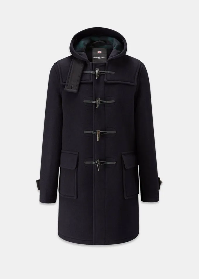 Duffle Coats*Gloverall Morris Duffle Coat Navy Black Watch