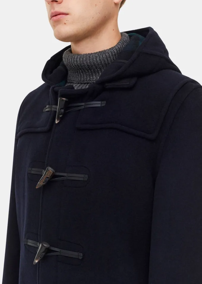Duffle Coats*Gloverall Morris Duffle Coat Navy Black Watch