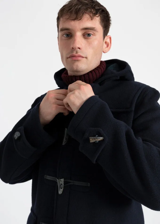 Duffle Coats*Gloverall Morris Duffle Coat Navy Black Watch