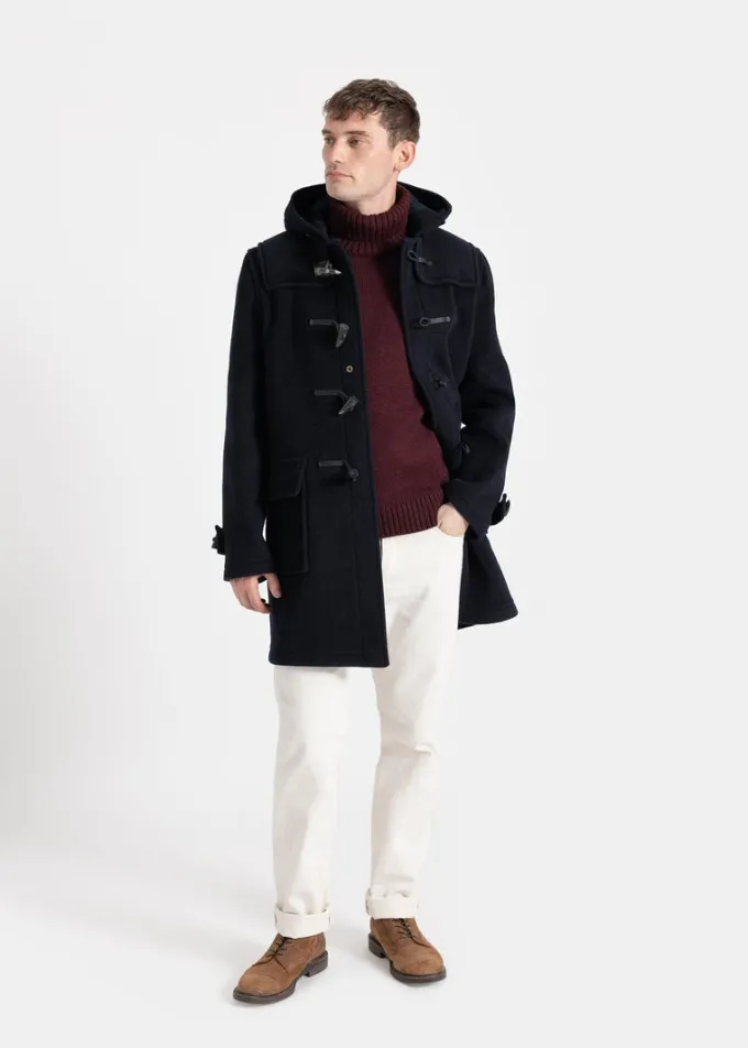 Duffle Coats*Gloverall Morris Duffle Coat Navy Black Watch
