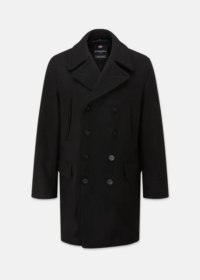 Peacoats*Gloverall Oversized Melton Peacoat Black